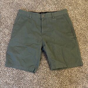 Billabong Green Flat Front Shorts Size 33